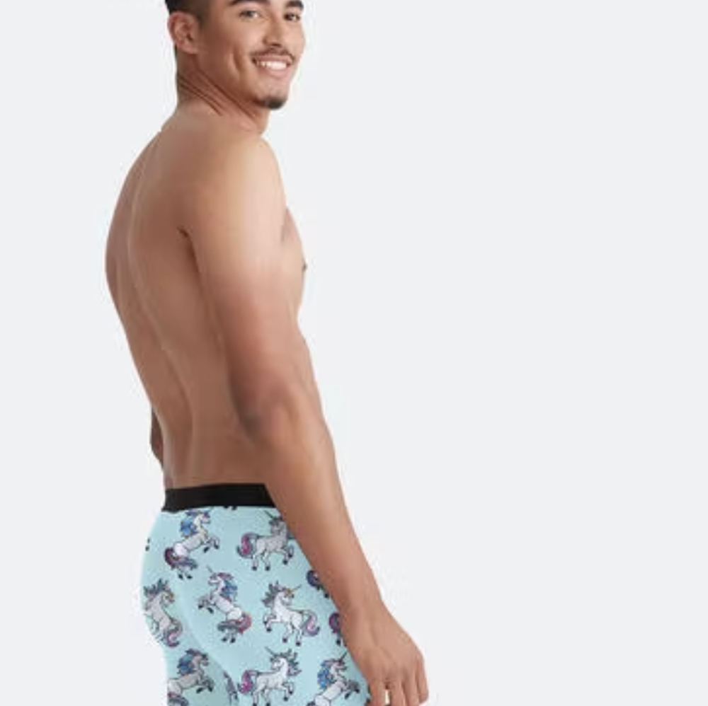 Me Undies, men's size small, boxer briefs, blue unicorn - Picture 3 of 7